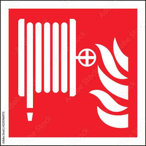 Fire Hose Reel Sign - ISO 7010 F002 Fire Safety Sign