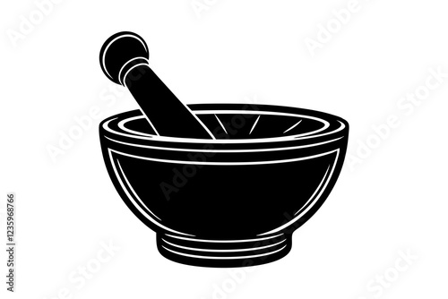 stylish pestle silhouette vector illustration