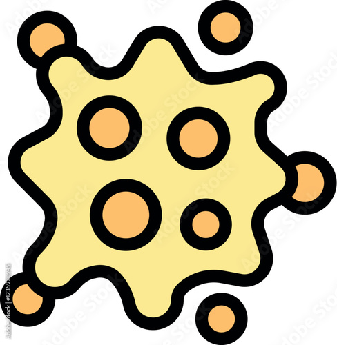 Single celled microscopic animal amoeba proteus is multiplying by simple cell division