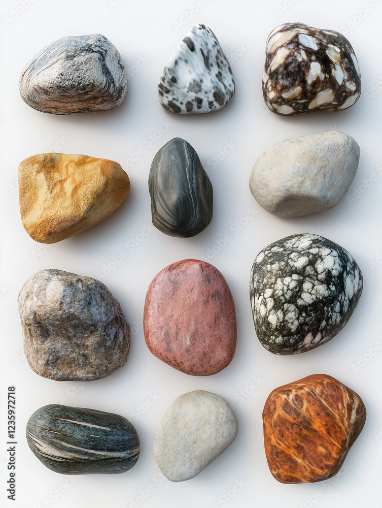 Stone and rock isolate on white background Stone and rock isolate on white background