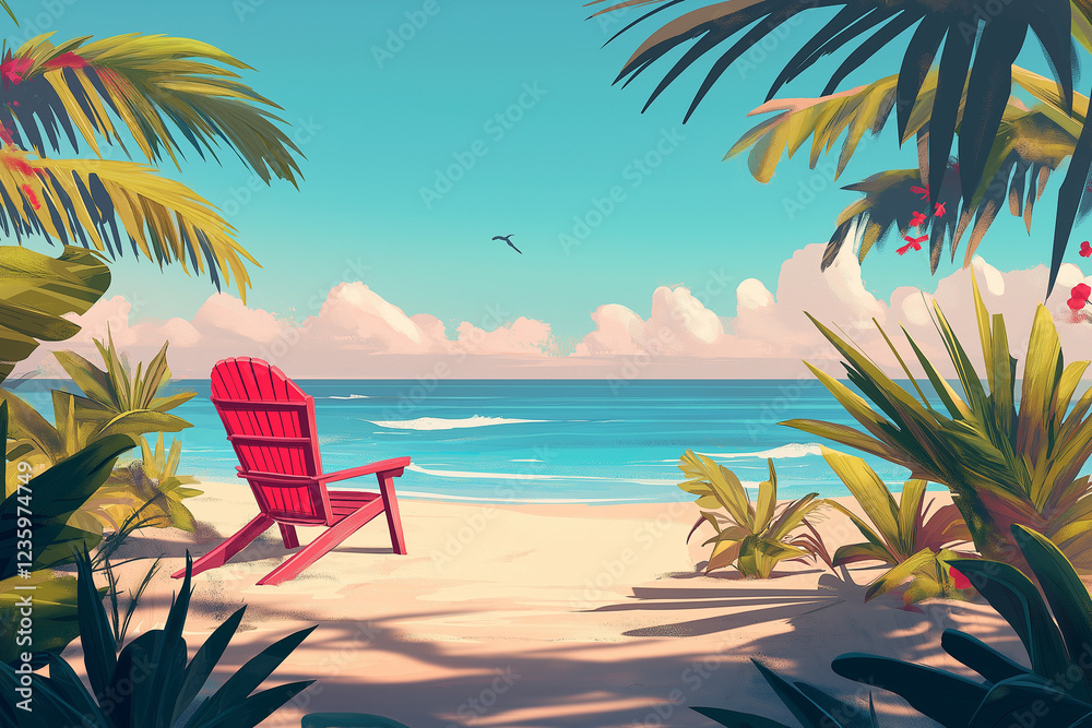 Fototapeta premium Summer beach design