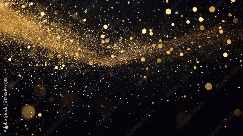 Fototapeta premium Golden sparkling