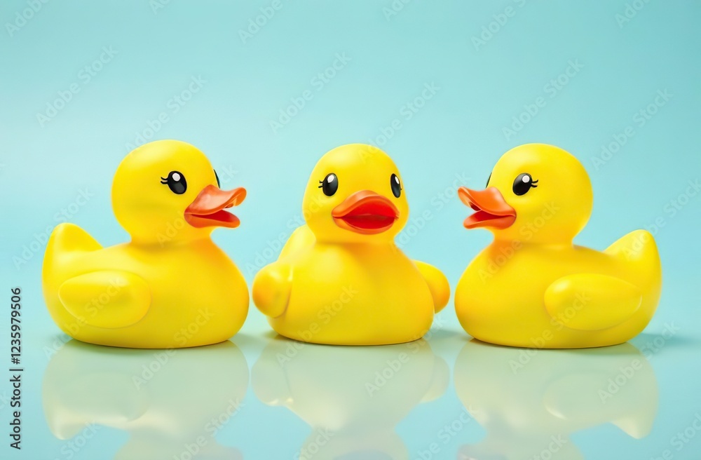 Funny rubber ducks over isolated transparent background Funny rubber ducks over isolated transparent background