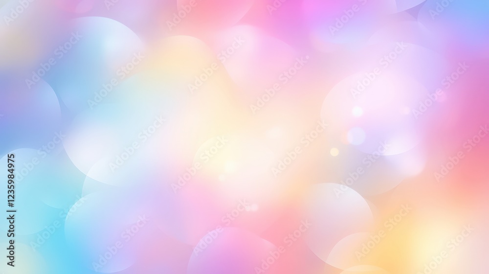 Naklejka premium Colorful Pastel Background with Soft Blurry Bokeh Effect for Creative Design Projects and Digital Artwork Inspiration