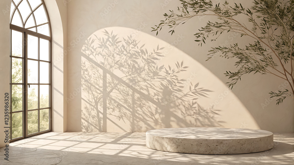 Serenity of Minimalist Interior with Shadow Play and Natural Light Serenity of Minimalist Interior with Shadow Play and Natural Light