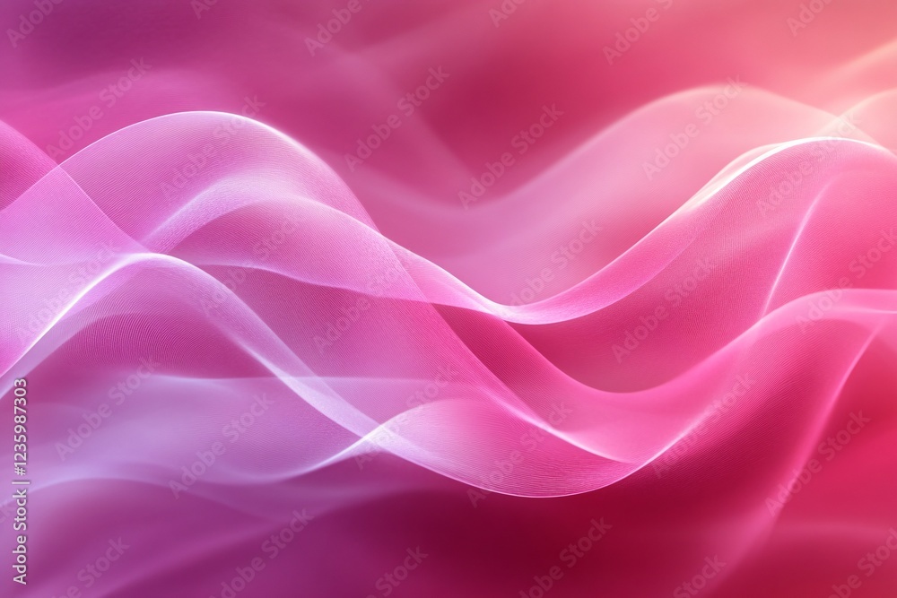 Obraz premium Abstract Pink Wave Background Design