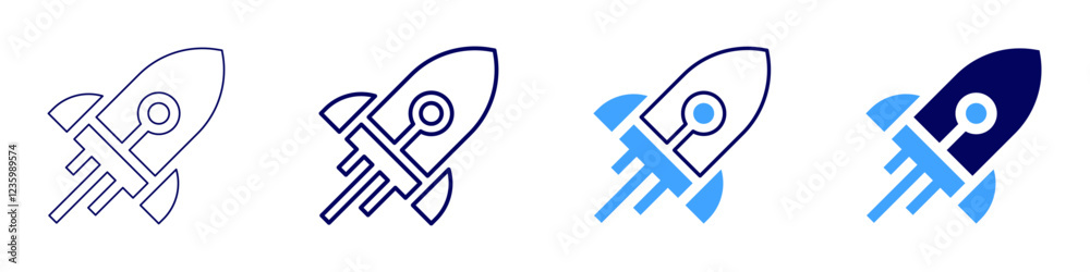 Rocket sustainability icon in 4 different styles. Thin Line, Line, Bold, and Bold Line. Duotone style. Editable stroke Rocket sustainability icon in 4 different styles. Thin Line, Line, Bold, and Bold Line. Duotone style. Editable stroke