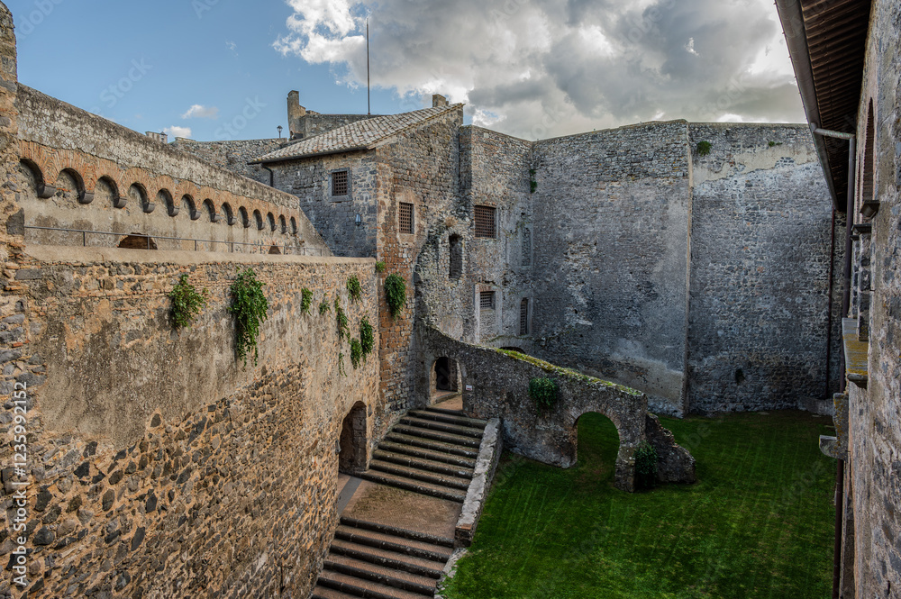 Obraz premium Bracciano, Italy. The Orsini-Odescalchi Castle, also known as Bracciano Castle