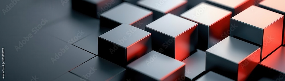 Abstract 3D cubes in a modern digital environment. Abstract 3D cubes in a modern digital environment.