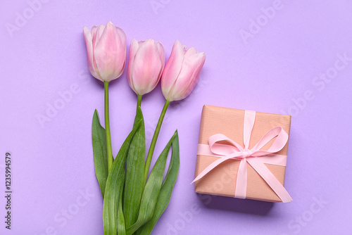 Three pink tulips and a gif...