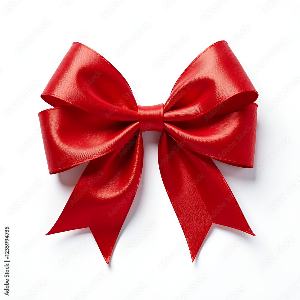 Fototapeta premium Christmas Red gift bow accessories accessory red