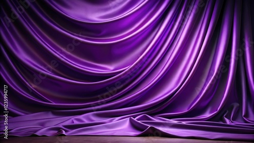 Draped purple silk fabric, a soft and elegant backdrop for product photography or design inspiration