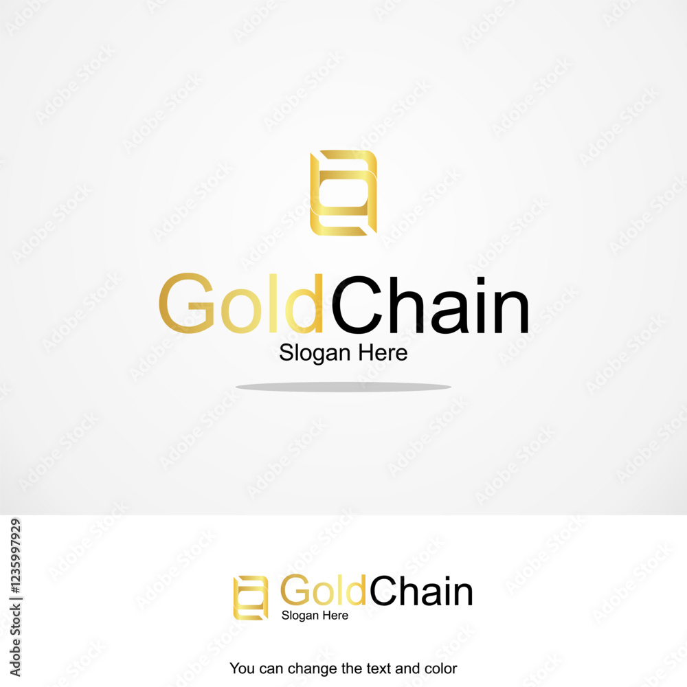 Gold Chain Logo Template Design Vector Gold Chain Logo Template Design Vector