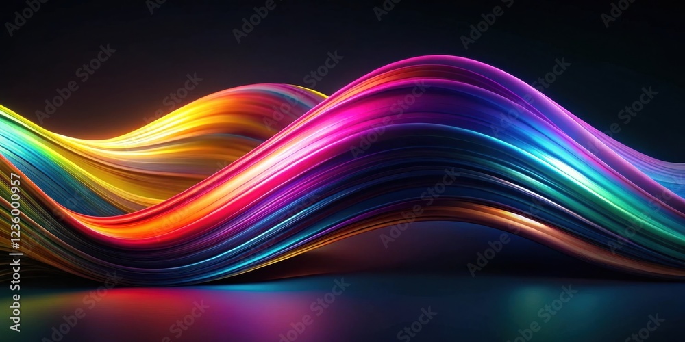 Abstract Swirling Hues of Color Flowing in a Dark Background Abstract Swirling Hues of Color Flowing in a Dark Background