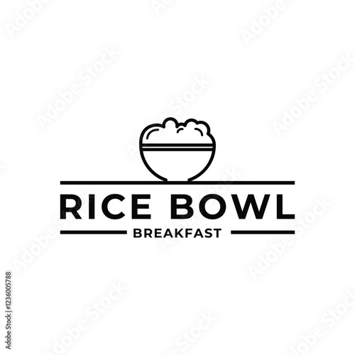 rice bowl logo design creative idea