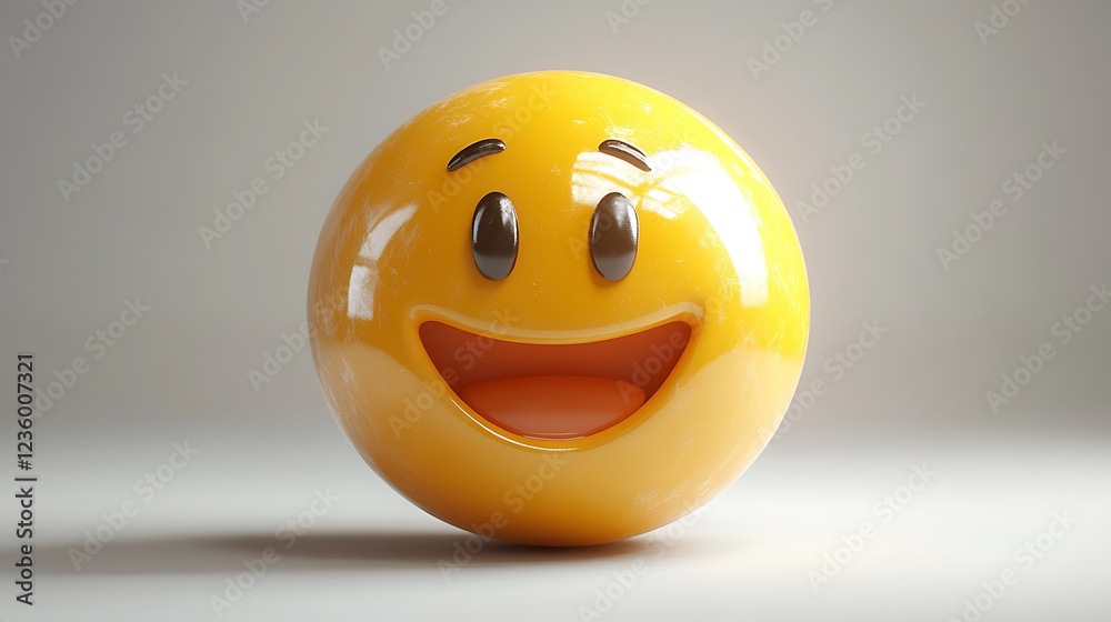 3D Smiling Emoji, Happy, Digital Art, Studio Shot, Graphic Element 3D Smiling Emoji, Happy, Digital Art, Studio Shot, Graphic Element