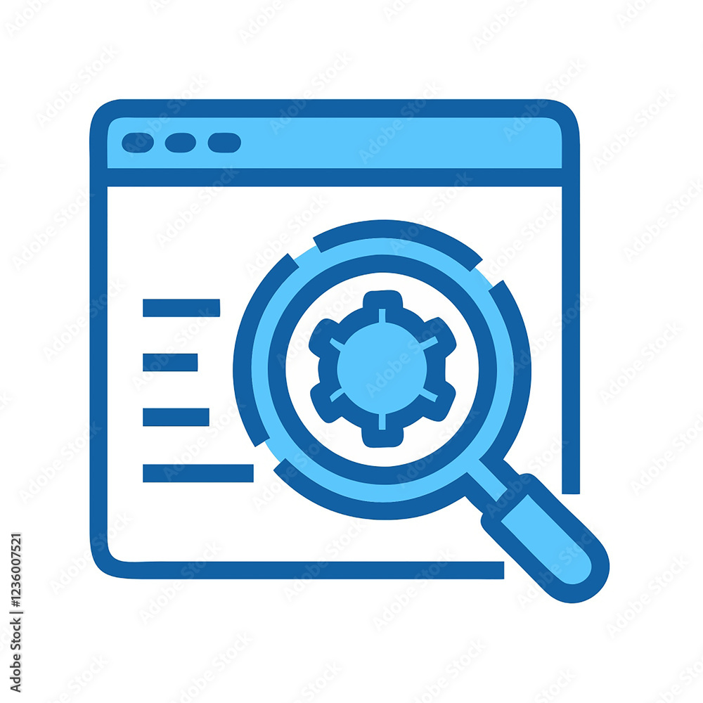 SEO Concept Icon - Isolated on White Background for Digital Strategy and Analytics SEO Concept Icon - Isolated on White Background for Digital Strategy and Analytics