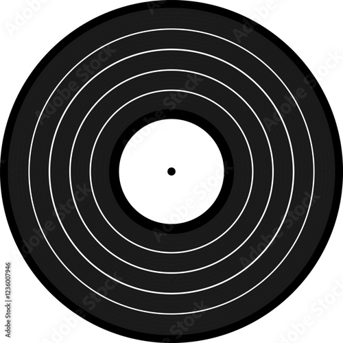 Audio record, vintage retro vinyl record on white background. Audio record icon. Vector, designer illustration. Vector.
