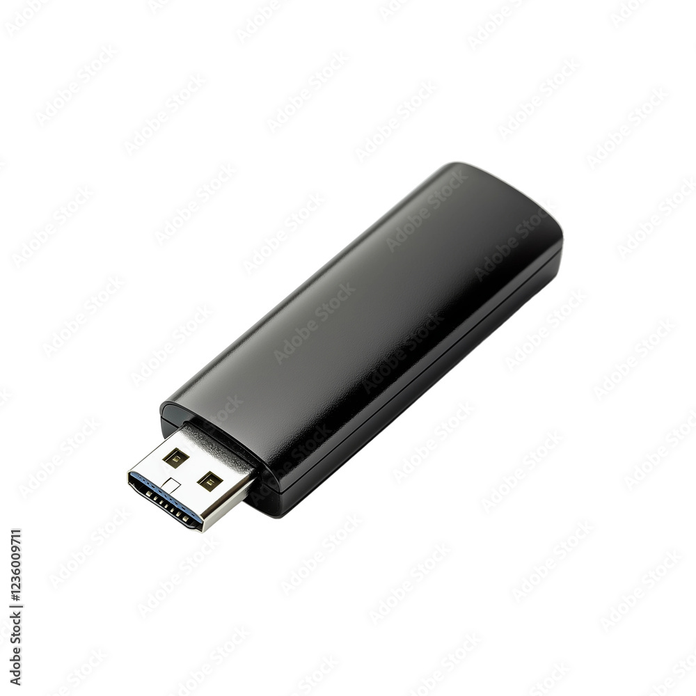Elegant Black USB Flash Drive on Display Elegant Black USB Flash Drive on Display
