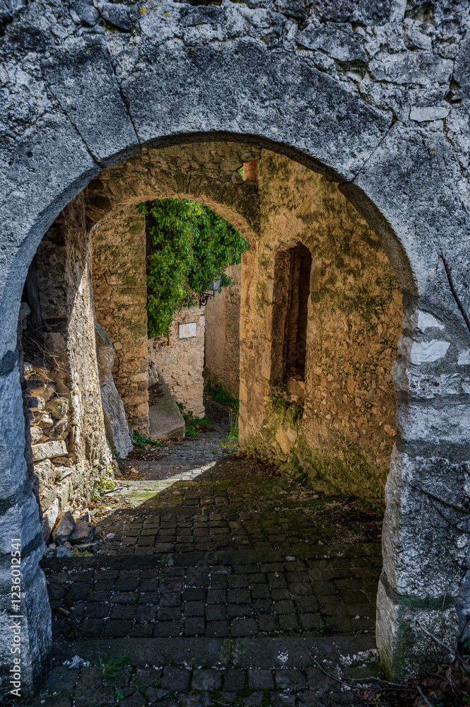 Fototapeta premium Pesche, Molise. The Ancient Village