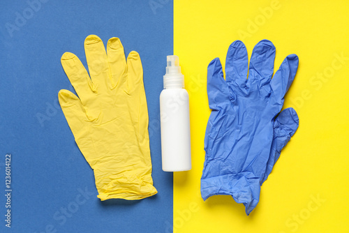 Bottle of sanitizer and rub...