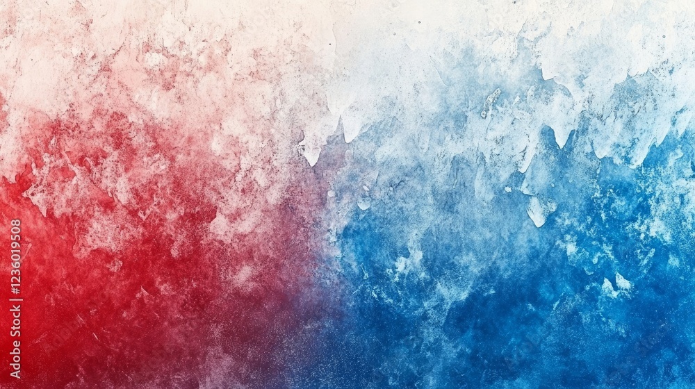 Watercolor, gradient texture, hazy, grainy, abstract background with red and blue hues, and paint splash details Watercolor, gradient texture, hazy, grainy, abstract background with red and blue hues, and paint splash details
