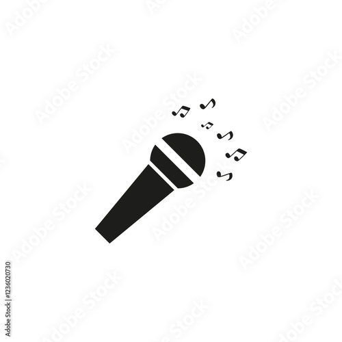 microphone, black mic icon design vector for mobile apps and web