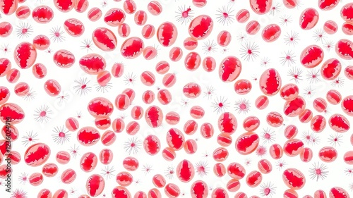 Vibrant Neisseria Gonorrhoeae Bacteria Pattern - Scientific Abstract Image