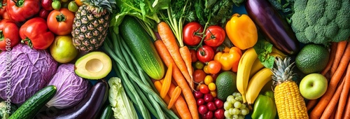 Wallpaper Mural Colorful array of fresh fruits and vegetables. Torontodigital.ca