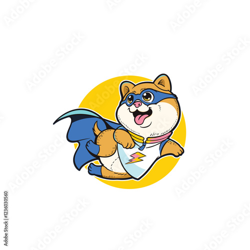 Superhero dog logo
