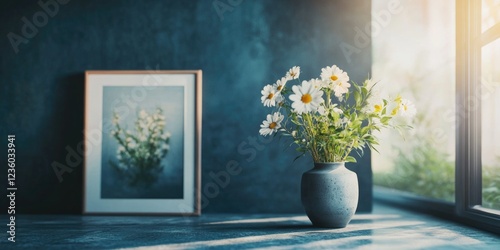 Wallpaper Mural Sunlit Indoor Scene with Flower in Vase Torontodigital.ca