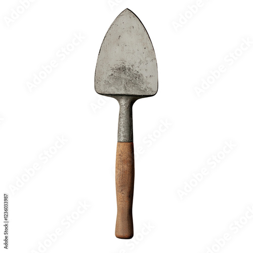 Vintage Garden Trowel Isolated on White Background photo