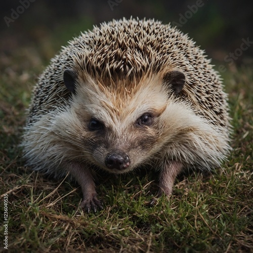 A mischievous, pudgy hedgehog smirking playfully with a twinkle in its eye.