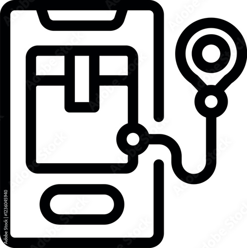 Stethoscope checking a parcel status on smartphone screen, symbolising delivery tracking and shipment monitoring