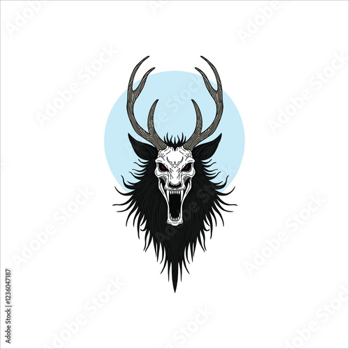 wendigo vector handmade artwork illustration