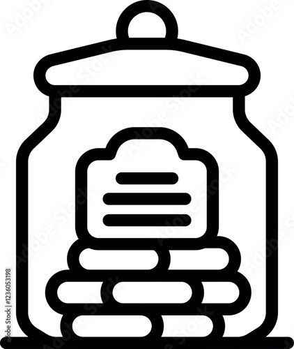 Preserving food in a glass jar with a label describing the content, ensuring proper storage and identification