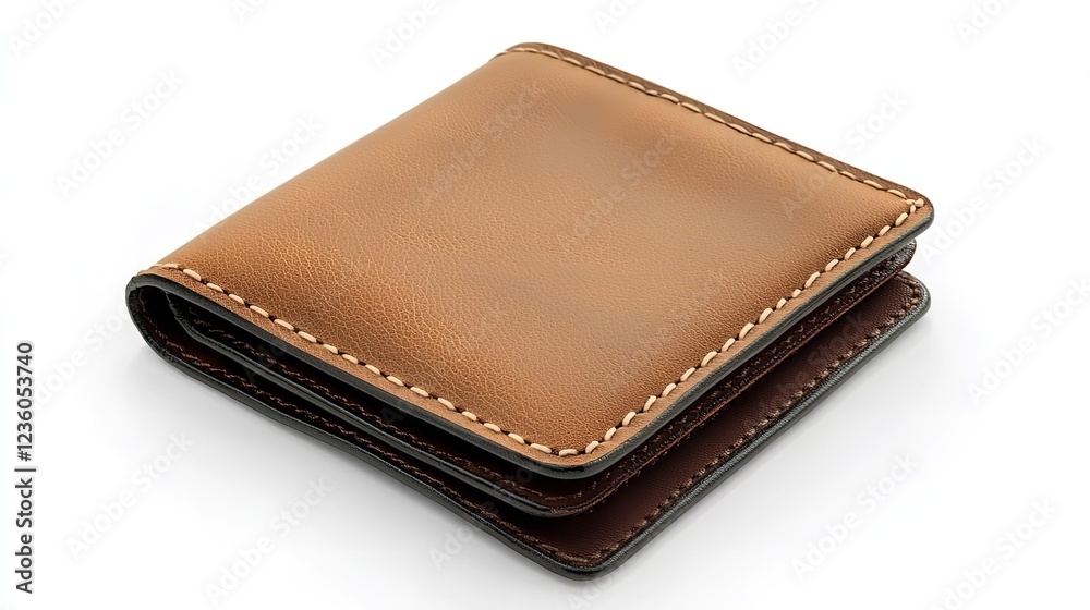 Distressed brown leather wallet isolated on white background. Distressed brown leather wallet isolated on white background.