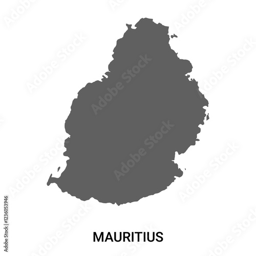Mauritius navigation map map of Mauritius on white background