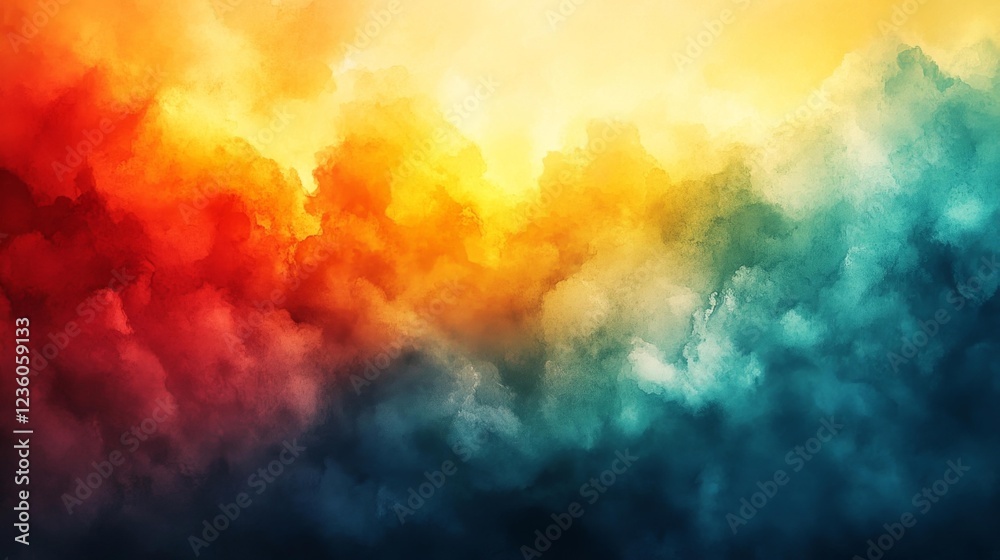 Vibrant Watercolor Abstract Background. Generative AI Vibrant Watercolor Abstract Background. Generative AI