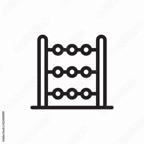 math abacus calculation icon vector sign