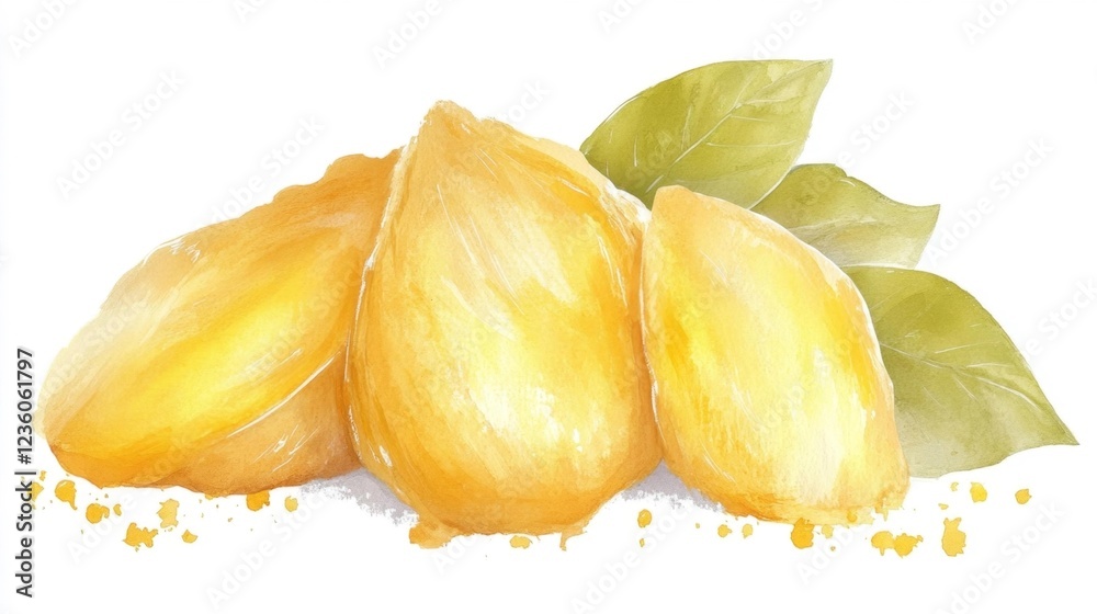 Fried chicken pieces isolated on white background. Generative AI