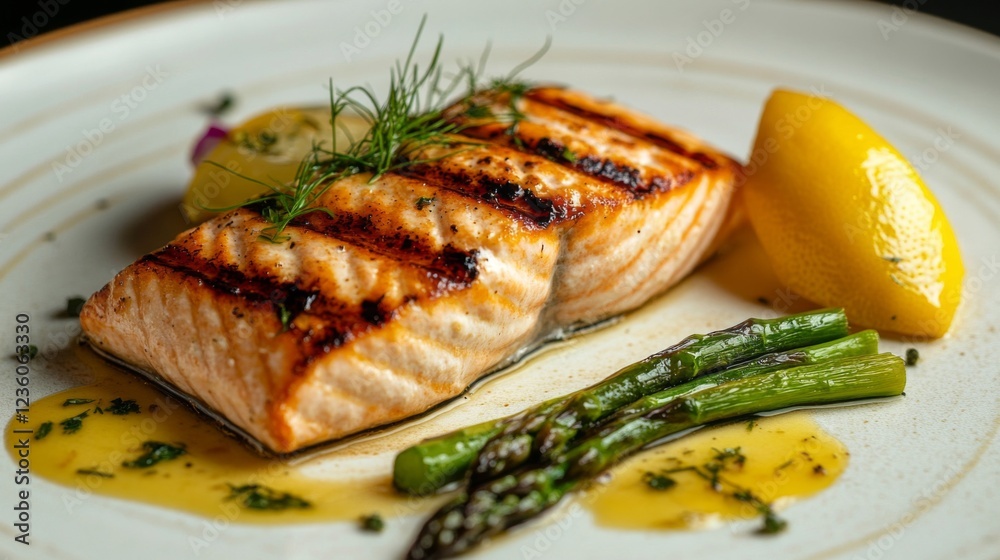 Grilled Salmon with Asparagus and Lemon Grilled Salmon with Asparagus and Lemon