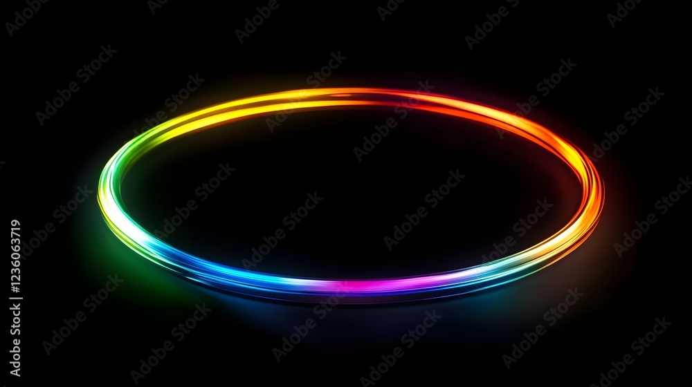 Vibrant Rainbow Circle Abstract Light Design Vibrant Rainbow Circle Abstract Light Design