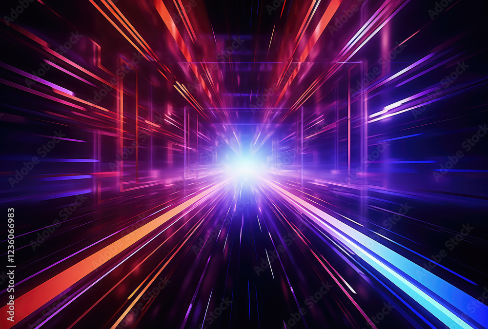 Hyperspace Travel Concept in Vibrant Colors Hyperspace Travel Concept in Vibrant Colors