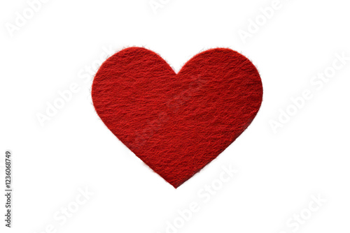 Elegant red heart showcases minimalist design for heartfelt expression on Valentine's Day