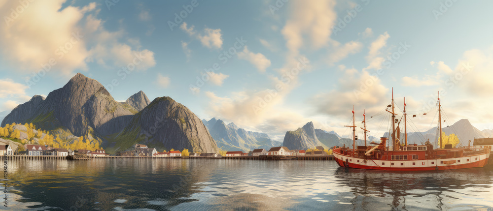 Obraz premium Majestic Fjord Cruise Experience in Norway