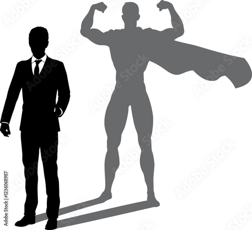 Superhero Business Man With...