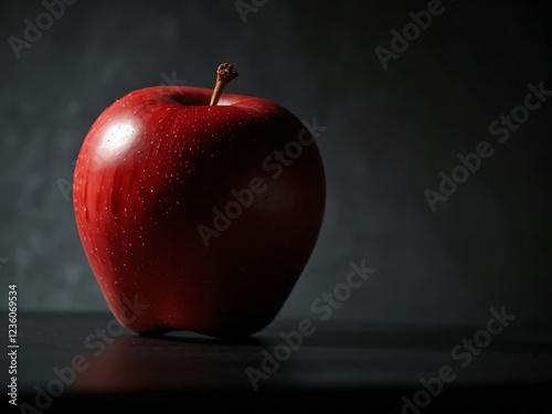 Apples photographed against a solid green background.
