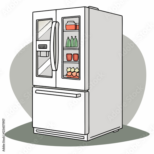 illustration of a fridge