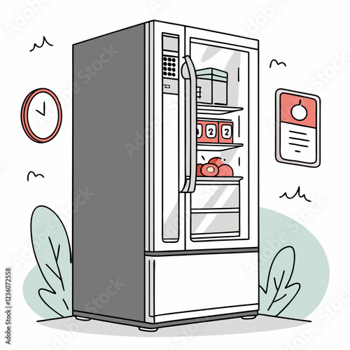 illustration of a refrigerator